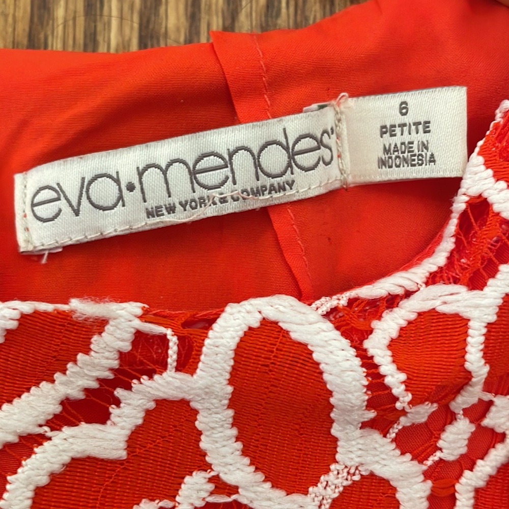 Eva Mendes New York & Co. orange lace dress - Picture 3 of 3